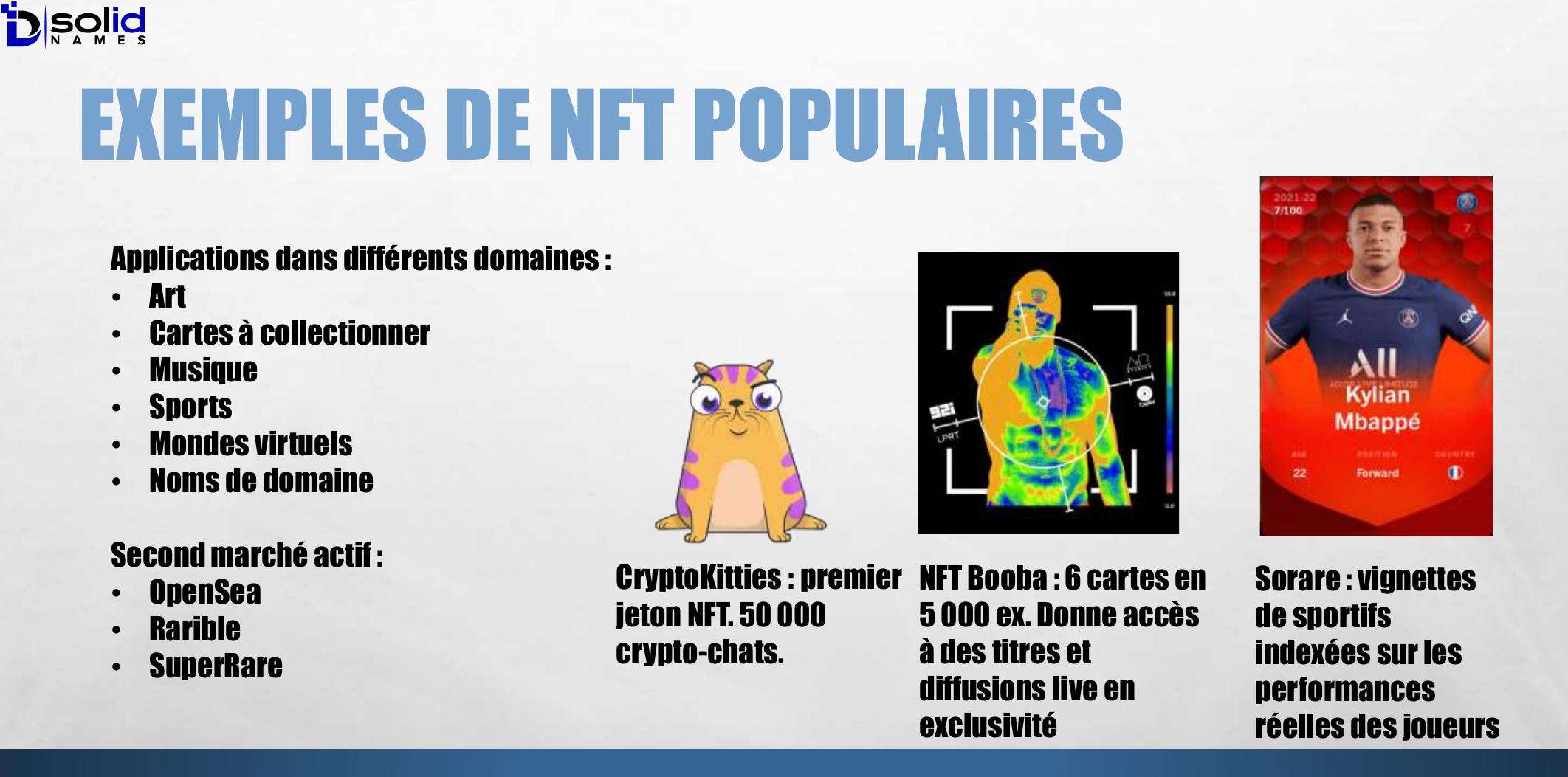 Exemples de NFT
